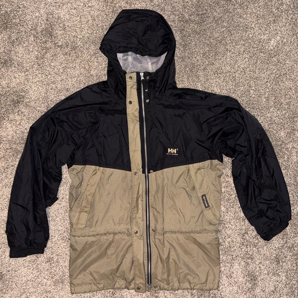 Helly Hansen Two-Tone Black and Tan Raincoat